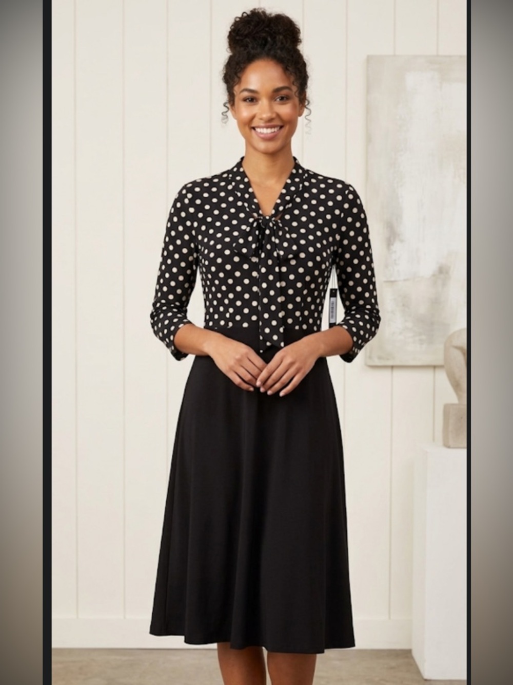 💫NWT Black Polka Dot Dress